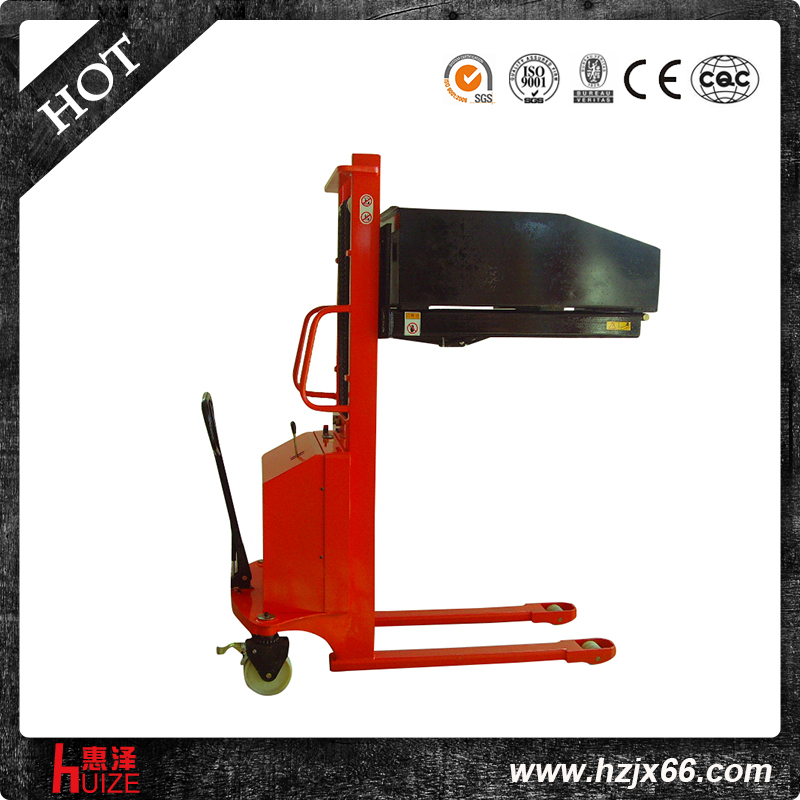 翻轉(zhuǎn)倒料半電動堆高車 翻轉(zhuǎn)倒料半電動堆高車